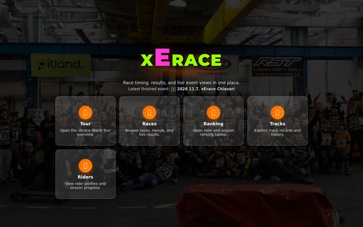 Screenshot of xeracetiming.com