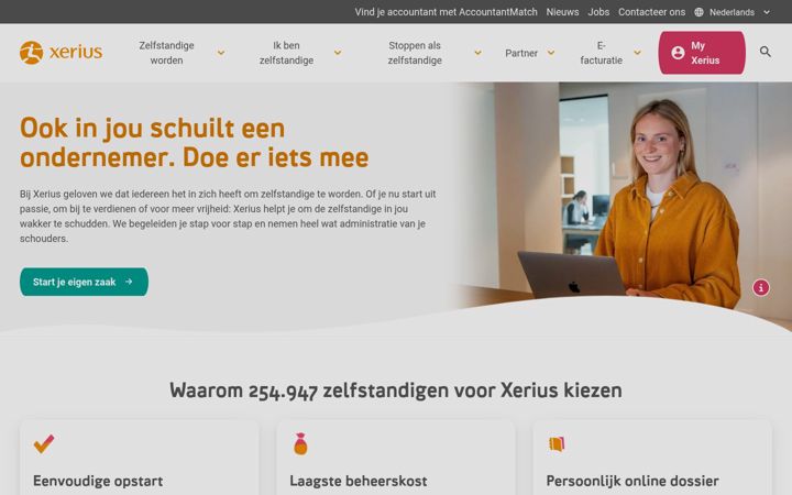 Screenshot of xerius.be