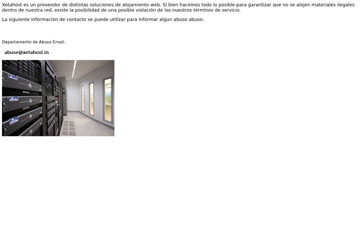 Screenshot of xetahost.in