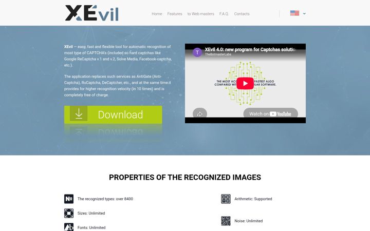 Screenshot of xevil.net