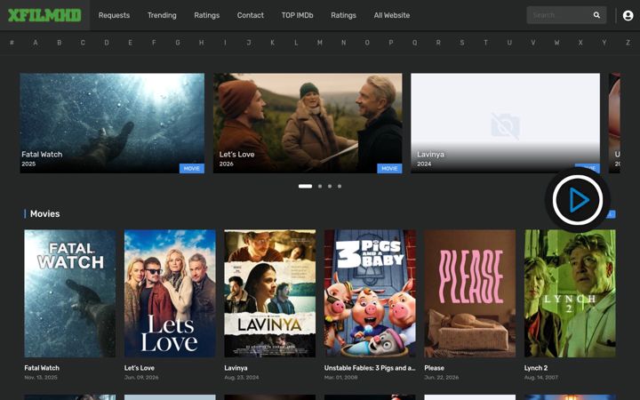 Screenshot von xfilmhd.com