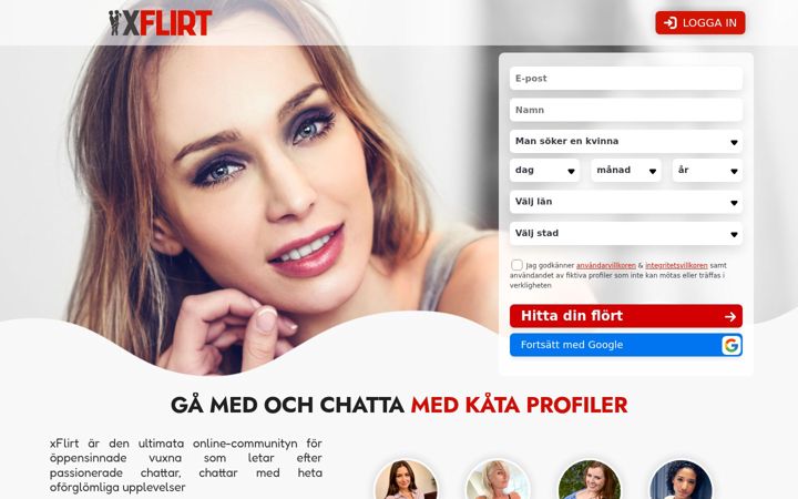 Screenshot von xflirt.se
