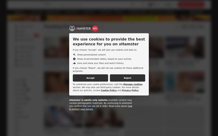 Skärmbild av xhamster.com