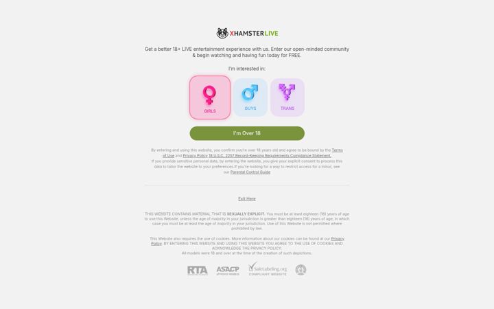 Skjermbilde av xhamsterlive.com