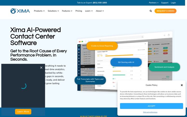 Captură de ecran a ximasoftware.com