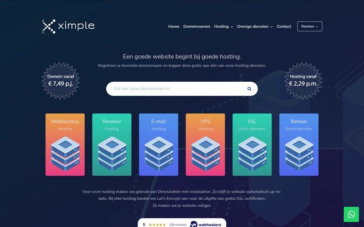 Screenshot of ximple.nl