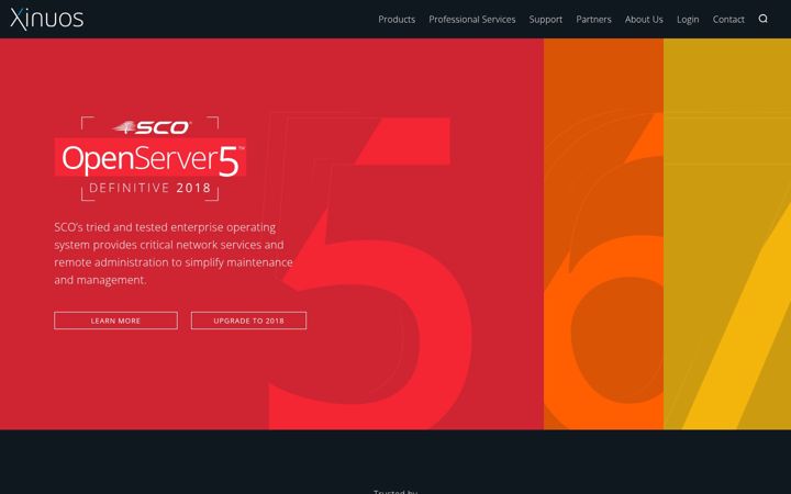 Screenshot of xinuos.com