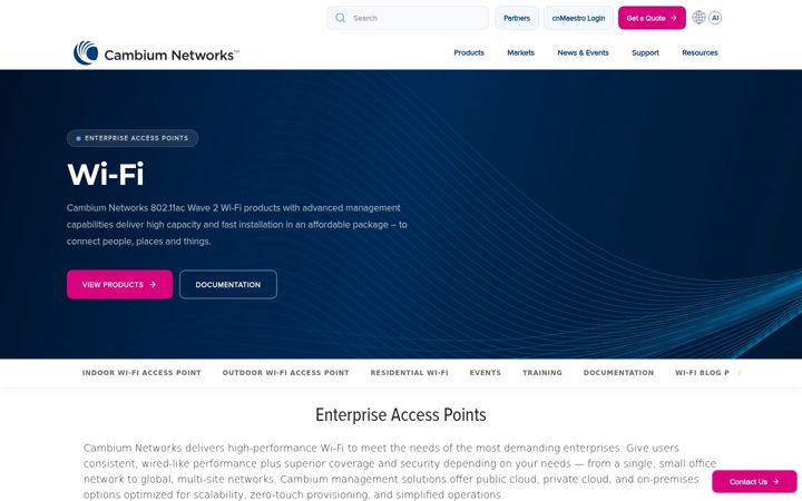 Screenshot of xirrus.com
