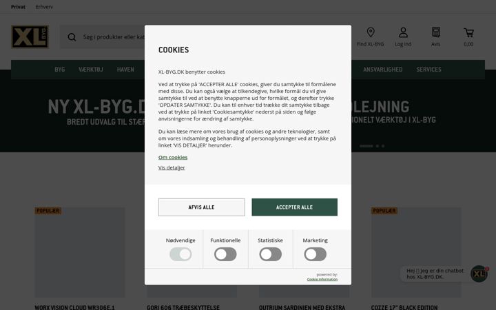 Captura de ecrã de xl-byg.dk