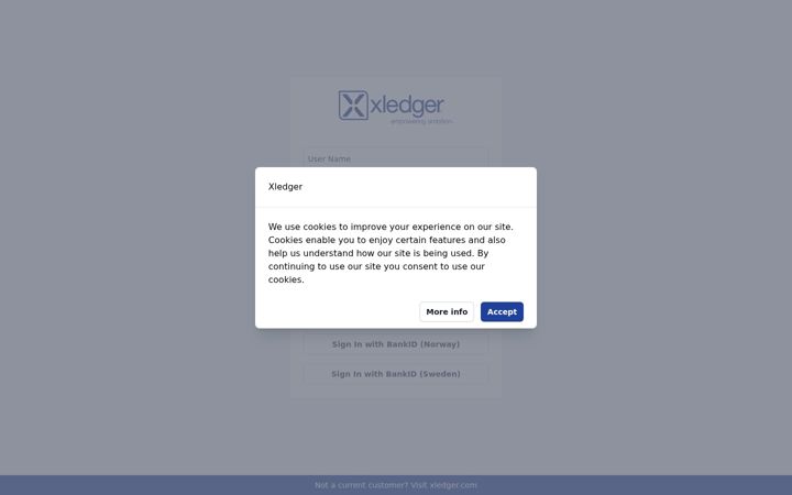 Screenshot of xledger.net