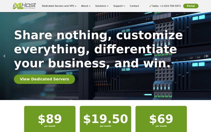 Screenshot of xlhost.com