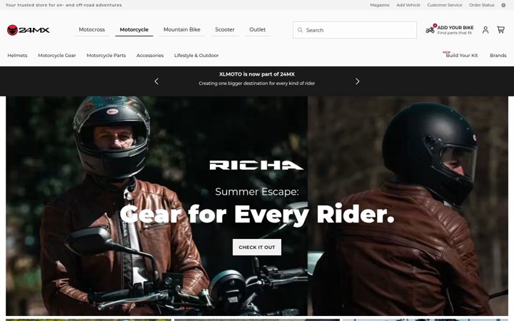 Screenshot of xlmoto.ie