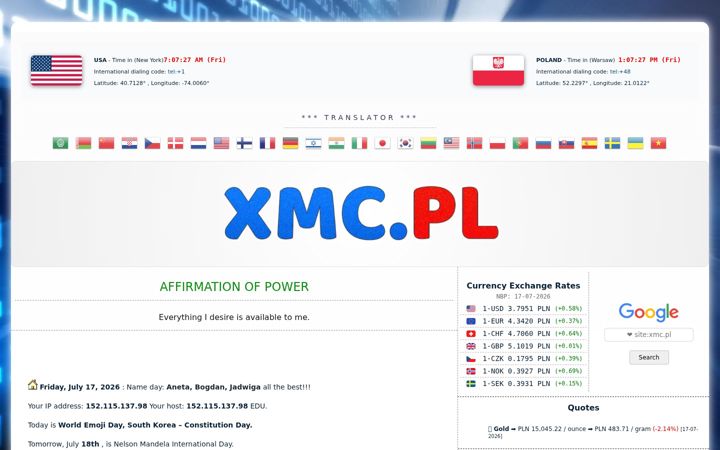 Ekrano kopija xmc.pl