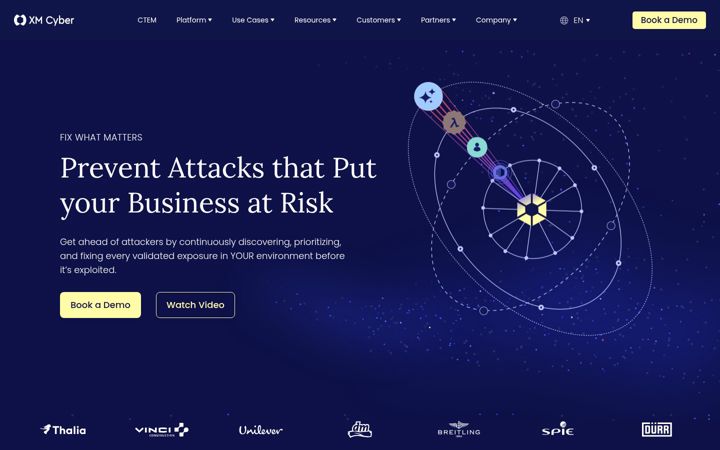 Screenshot of xmcyber.com