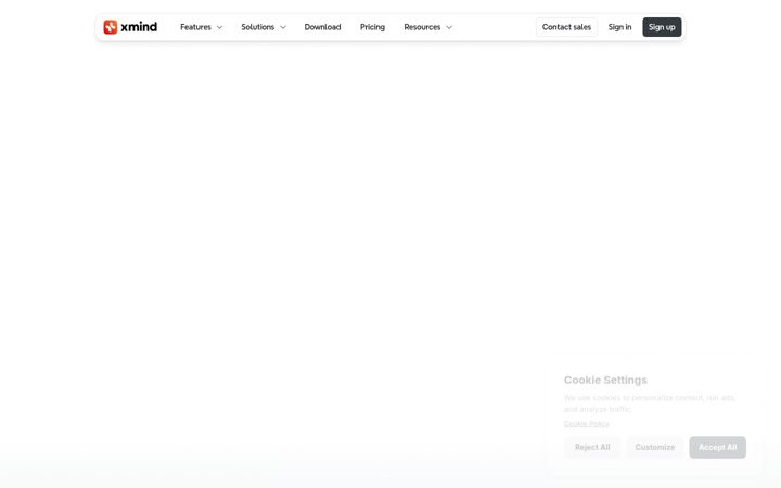Screenshot von xmind.com