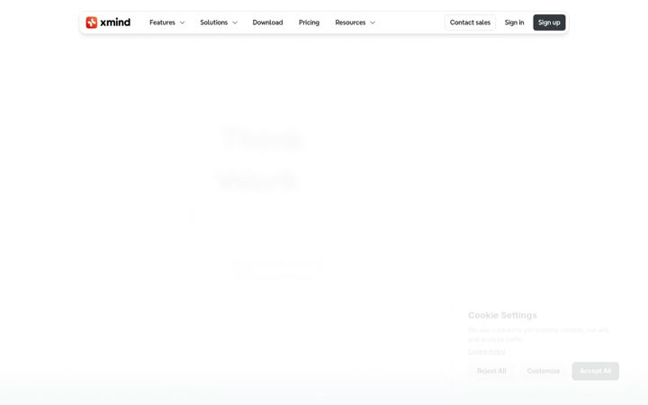 Snímek obrazovky xmind.net