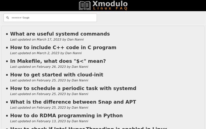 Zrzut ekranu xmodulo.com