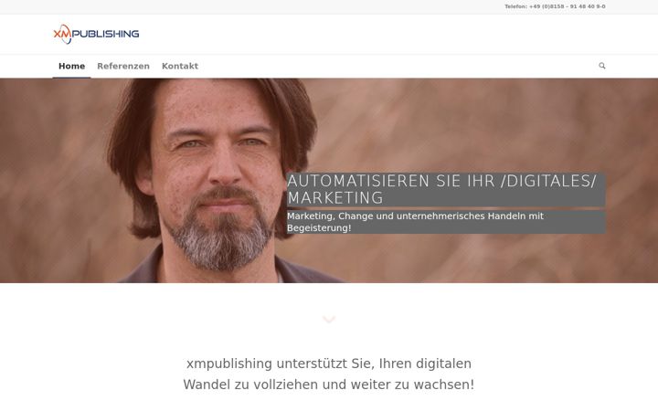 Екранна снимка на xmpublishing.com