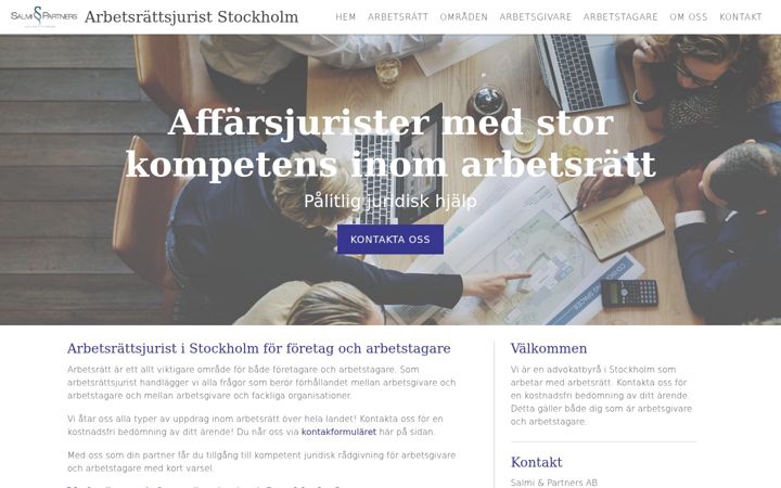 Screenshot of xn--arbetsrttsjuriststockholm-rec.se