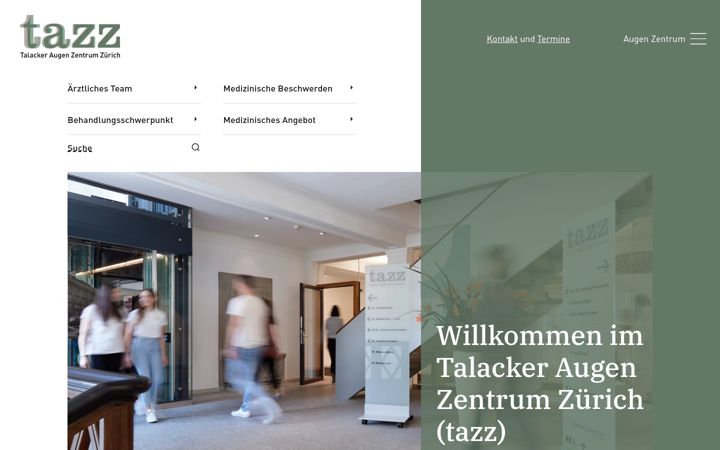 Screenshot stránky xn--augenzentrum-zrich-z6b.ch