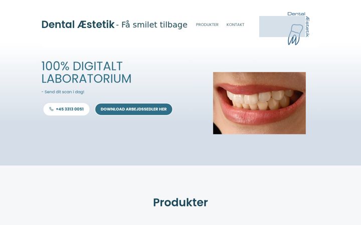 Screenshot of xn--dentalstetik-cdb.dk
