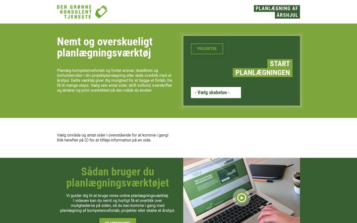 Skærmbillede af xn--dgkt-planlgning-6lb.dk