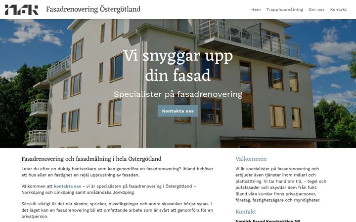 Screenshot di xn--fasadrenoveringstergtland-dscf.se