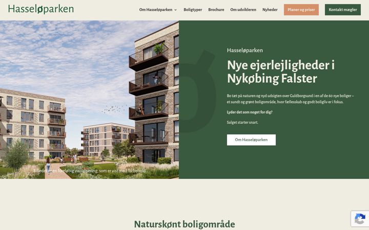 Screenshot του xn--hasselparken-0jb.dk