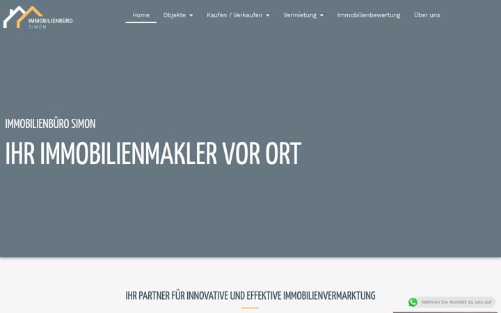 Skärmbild av xn--immobilienbro-simon-gbc.de