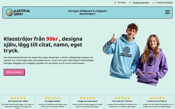 Zrzut ekranu xn--klasstrjadirekt-ftb.se