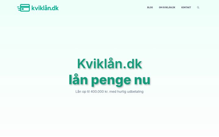Screenshot of xn--kvikln-mua.dk