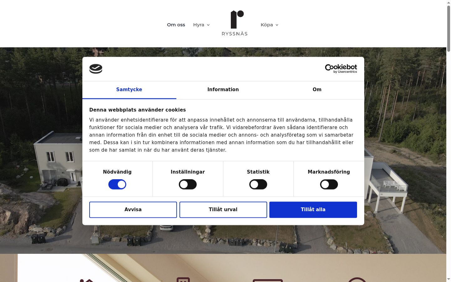 Snimka zaslona bannera za privolu prikazanog prije bilo kakve interakcije