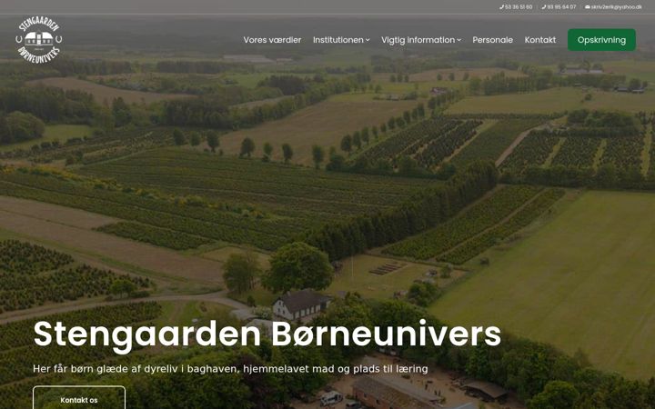 Screenshot of xn--stengrdens-brneunivers-s5b77b.dk