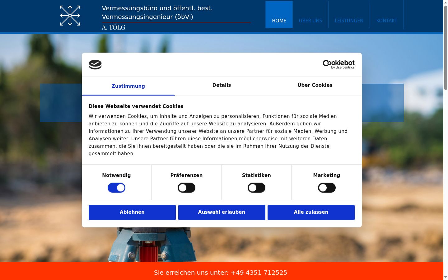 Screenshot tal-banner tal-kunsens muri qabel kwalunkwe interazzjoni