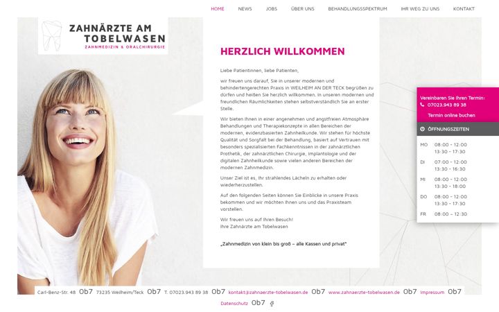 Ekrano kopija xn--zahnrzte-tobelwasen-jwb.de