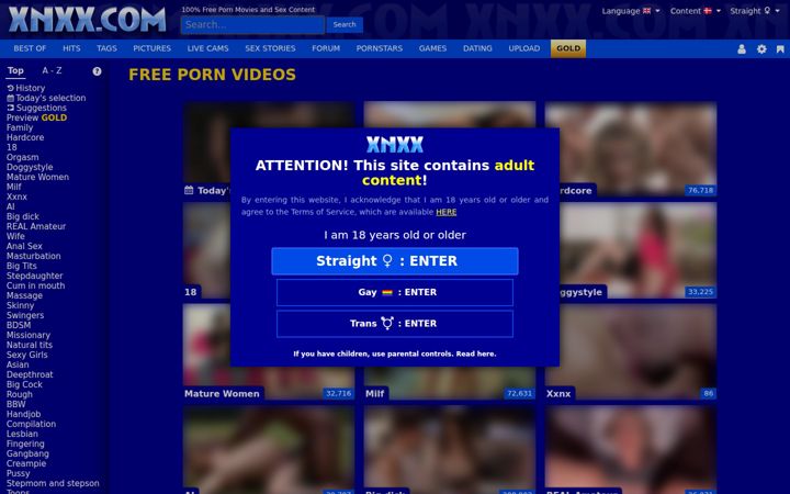 Skjermbilde av xnxx.com