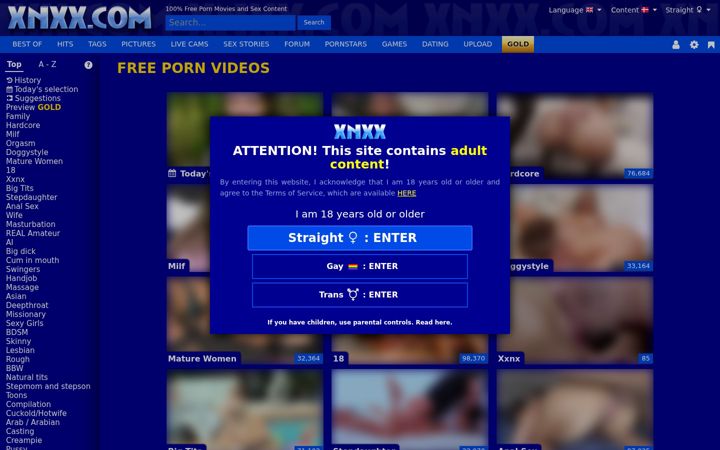 Screenshot stránky xnxx3.com