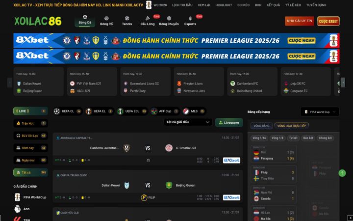 Screenshot of xoilacmm.io