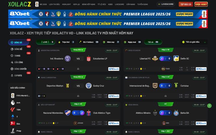 Screenshot of xoilaczmmz.tv