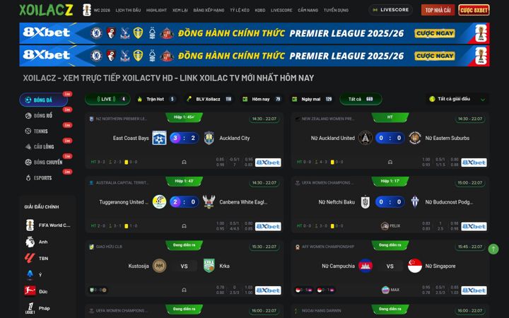 Screenshot of xoilacztl.tv