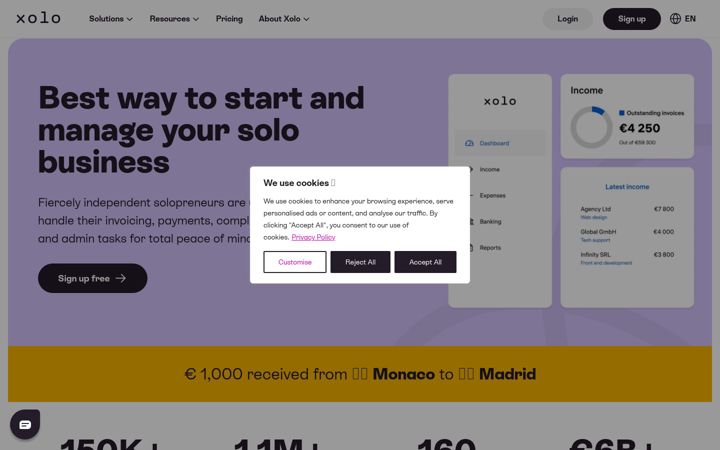 Screenshot of xolo.io