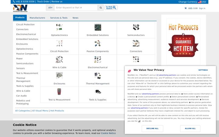 Screenshot of xonelec.com