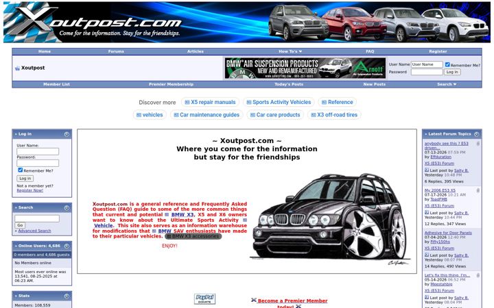Captură de ecran a xoutpost.com
