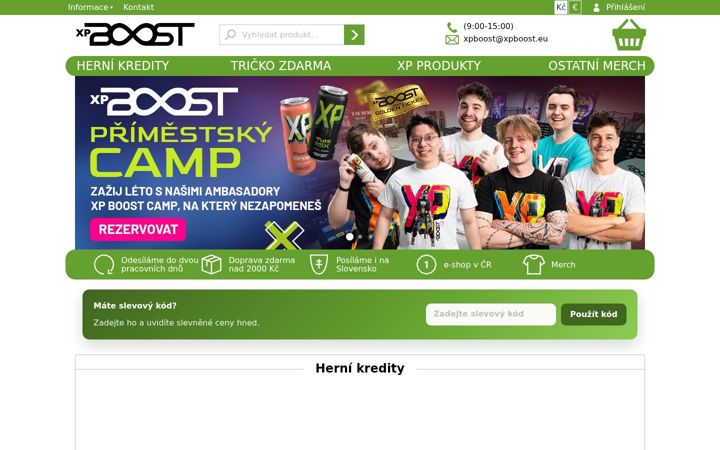 Screenshot of xpboostshop.cz