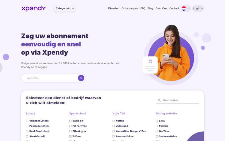 Screenshot of xpendy.com