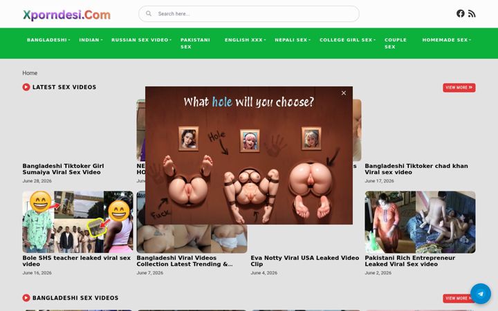 Screenshot of xporndesi.com