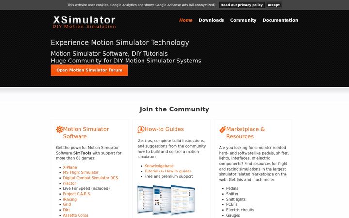 Screenshot of xsimulator.net