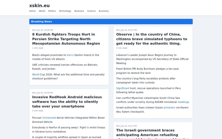 Screenshot of xskin.eu