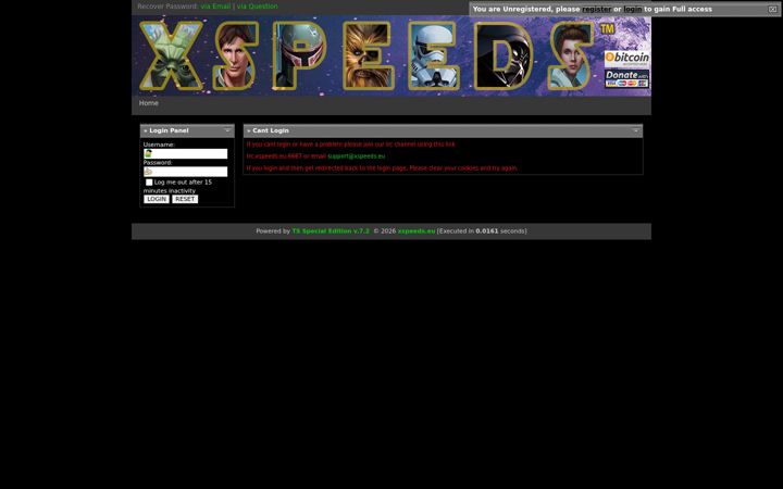 Screenshot of xspeeds.eu