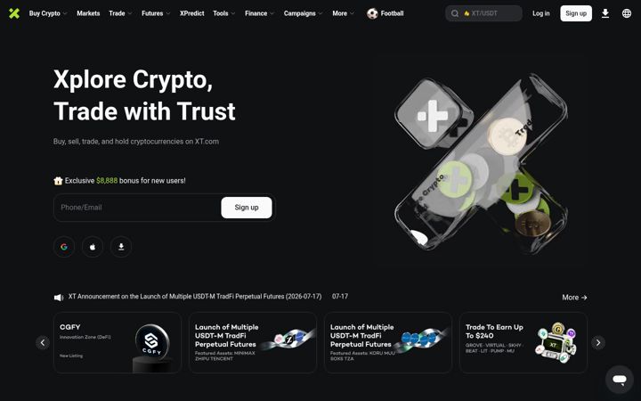 Screenshot di xt.com